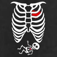 Pregnant Skeleton Garment-Dyed Heavyweight T-Shirt