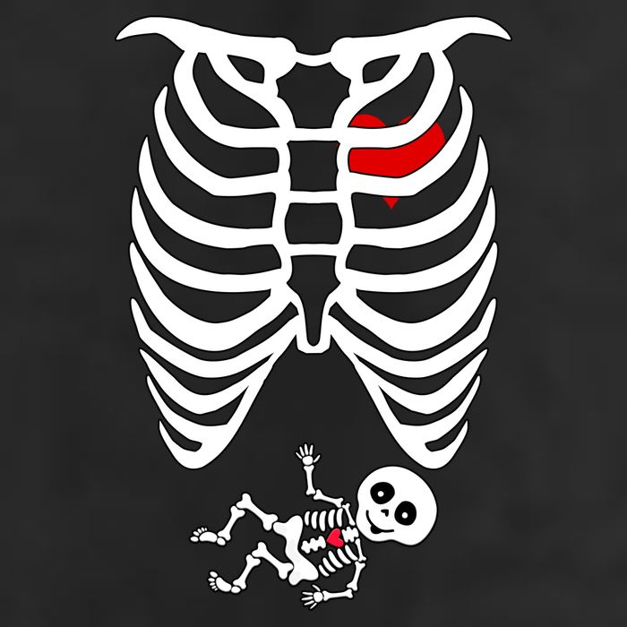 Pregnant Skeleton Garment-Dyed Heavyweight T-Shirt