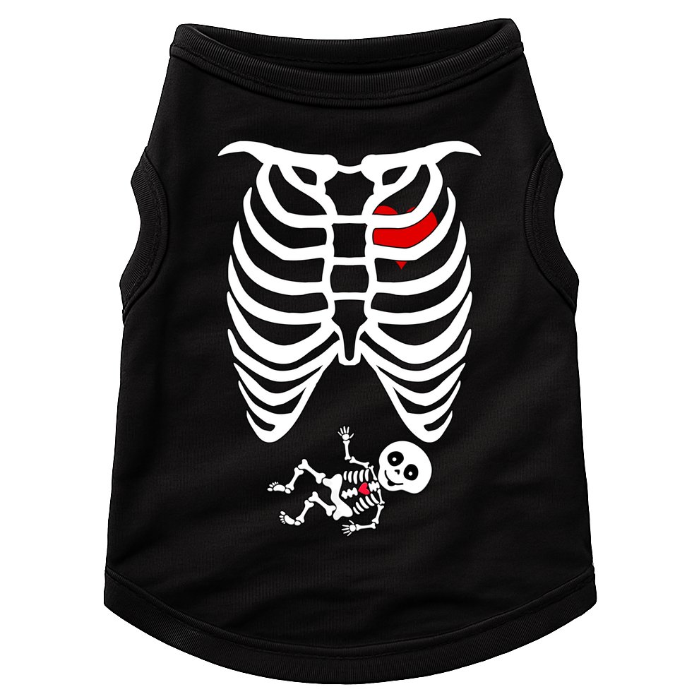 Pregnant Skeleton Doggie Tank