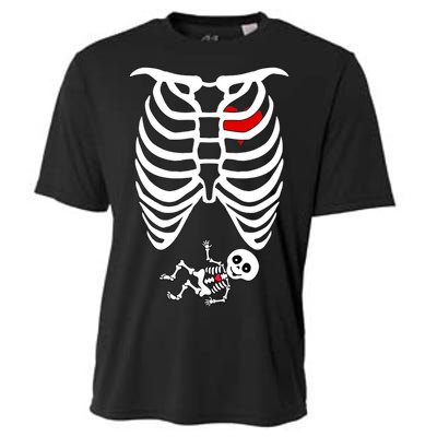 Pregnant Skeleton Cooling Performance Crew T-Shirt