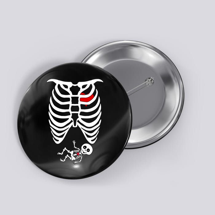 Pregnant Skeleton Button