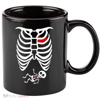 Pregnant Skeleton 11oz C Handle Ceramic Mug