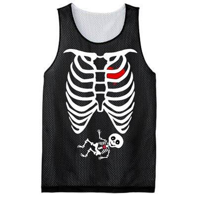 Pregnant Skeleton Mesh Reversible Basketball Jersey Tank