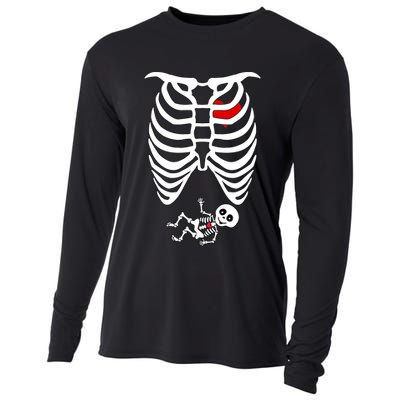 Pregnant Skeleton Cooling Performance Long Sleeve Crew