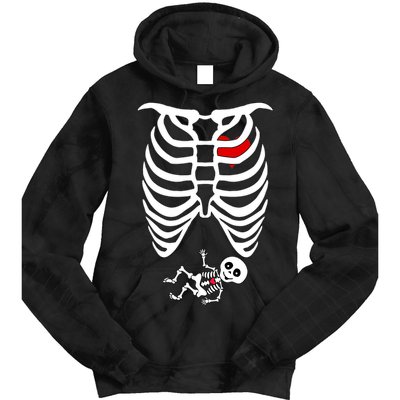 Pregnant Skeleton Tie Dye Hoodie