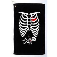 Pregnant Skeleton Golf Towel
