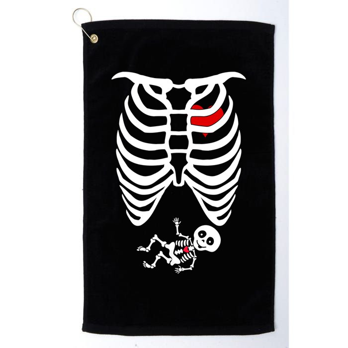 Pregnant Skeleton Golf Towel