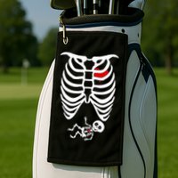 Pregnant Skeleton Golf Towel