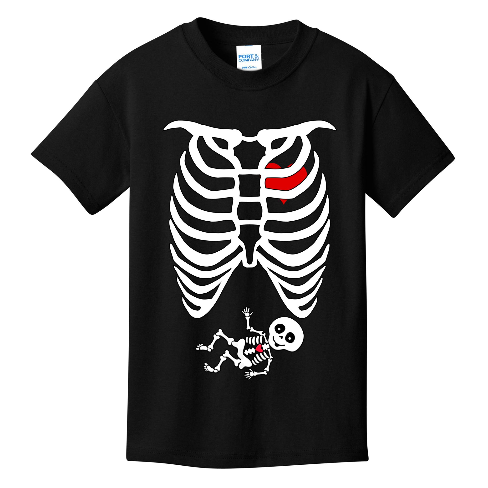 Pregnant Skeleton Kids T-Shirt