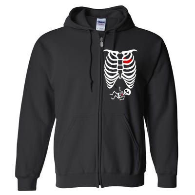 Pregnant Skeleton Full Zip Hoodie