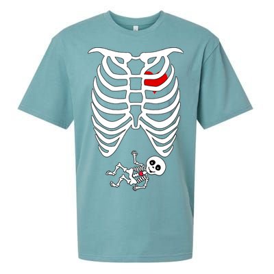 Pregnant Skeleton Sueded Cloud Jersey T-Shirt