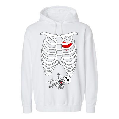 Pregnant Skeleton Garment-Dyed Fleece Hoodie