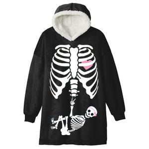 Pregnant Skeleton Baby Girl Halloween Costume Hooded Wearable Blanket