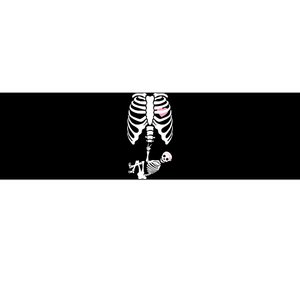 Pregnant Skeleton Baby Girl Halloween Costume Bumper Sticker