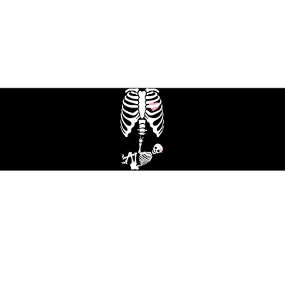 Pregnant Skeleton Baby Girl Halloween Costume Bumper Sticker