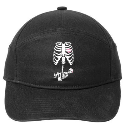 Pregnant Skeleton Baby Girl Halloween Costume 7-Panel Snapback Hat