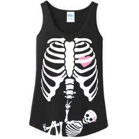 Pregnant Skeleton Baby Girl Halloween Costume Ladies Essential Tank