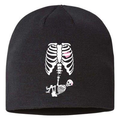 Pregnant Skeleton Baby Girl Halloween Costume Sustainable Beanie