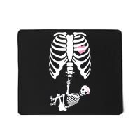 Pregnant Skeleton Baby Girl Halloween Costume Mousepad