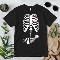 Pregnant Skeleton Baby Girl Halloween Costume Premium T-Shirt