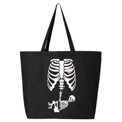Pregnant Skeleton Baby Girl Halloween Costume 25L Jumbo Tote