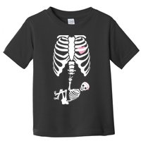 Pregnant Skeleton Baby Girl Halloween Costume Toddler T-Shirt