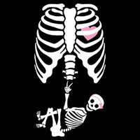 Pregnant Skeleton Baby Girl Halloween Costume Toddler T-Shirt