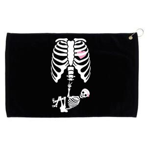 Pregnant Skeleton Baby Girl Halloween Costume Grommeted Golf Towel