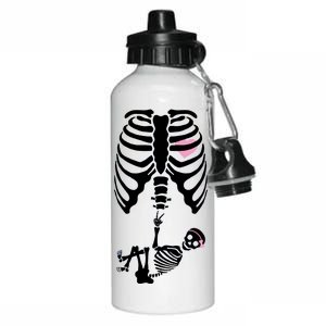 Pregnant Skeleton Baby Girl Halloween Costume Aluminum Water Bottle