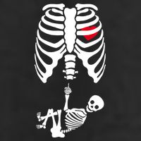 Pregnant Skeleton Baby Middle Finger Costume Cool Comfort Performance Bucket Hat