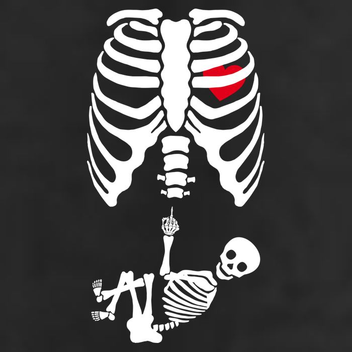 Pregnant Skeleton Baby Middle Finger Costume Cool Comfort Performance Bucket Hat
