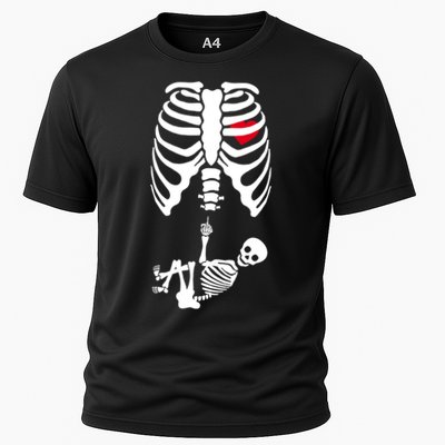 Pregnant Skeleton Baby Middle Finger Costume Performance Shirt