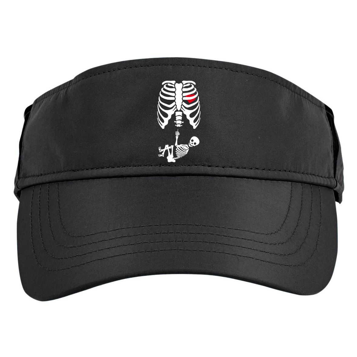 Pregnant Skeleton Baby Middle Finger Costume Adult Drive Performance Visor