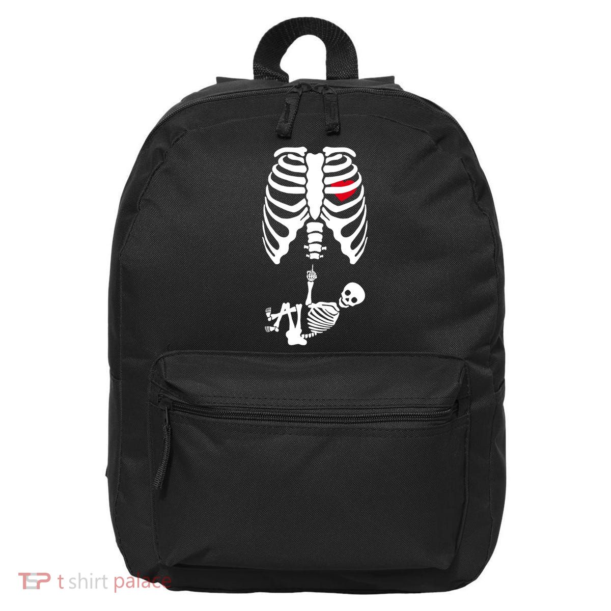 Pregnant Skeleton Baby Middle Finger Costume 16 in Basic Backpack