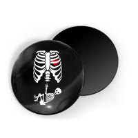 Pregnant Skeleton Baby Middle Finger Costume Magnet