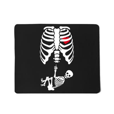 Pregnant Skeleton Baby Middle Finger Costume Mousepad