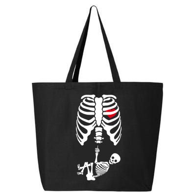 Pregnant Skeleton Baby Middle Finger Costume 25L Jumbo Tote