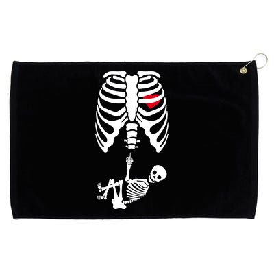 Pregnant Skeleton Baby Middle Finger Costume Grommeted Golf Towel