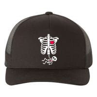 Pregnant Skeleton Ribcage with Baby Costume Yupoong Adult 5-Panel Trucker Hat