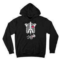 Pregnant Skeleton Ribcage with Baby Costume Hoodie