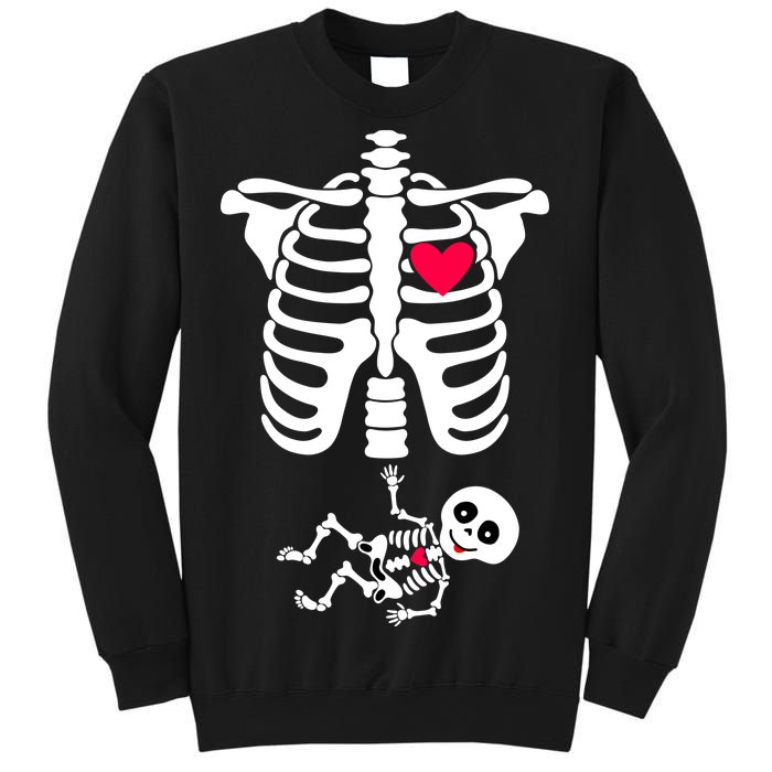 Pregnant Skeleton Ribcage with Baby Costume Sweatshirt