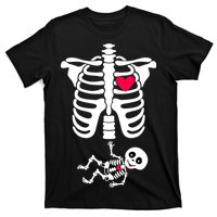 Pregnant Skeleton Ribcage with Baby Costume T-Shirt