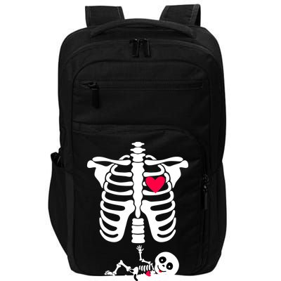 Pregnant Skeleton Ribcage with Baby Costume Impact Tech Backpack