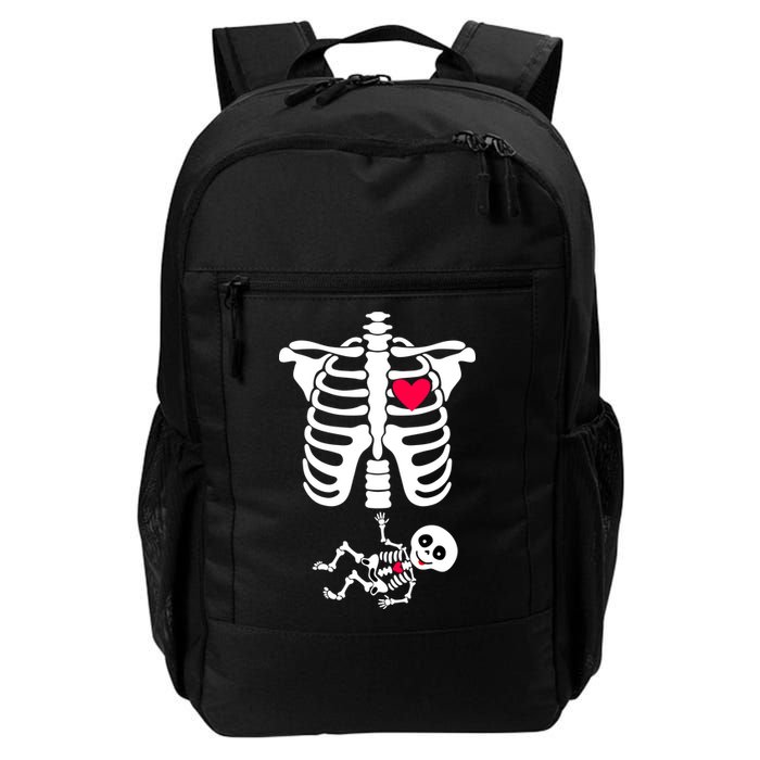 Pregnant Skeleton Ribcage with Baby Costume Daily Commute Backpack