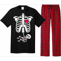 Pregnant Skeleton Ribcage with Baby Costume Pajama Set