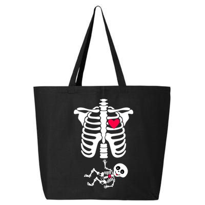 Pregnant Skeleton Ribcage with Baby Costume 25L Jumbo Tote