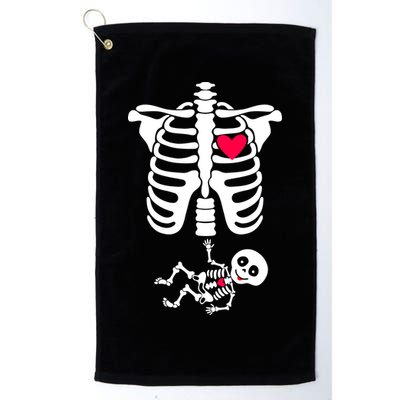 Pregnant Skeleton Ribcage with Baby Costume Golf Towel