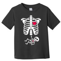 Pregnant Skeleton Ribcage with Baby Costume Toddler T-Shirt