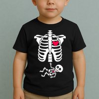 Pregnant Skeleton Ribcage with Baby Costume Toddler T-Shirt
