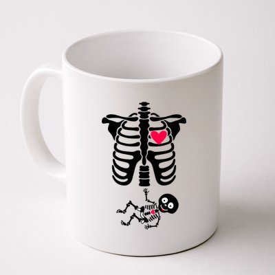 Pregnant Skeleton Ribcage with Baby Costume Coffee Mug